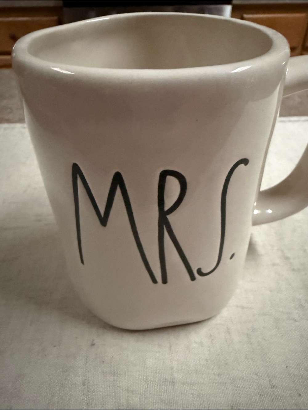 Rae Dunn White 'MRS.' Ceramic Coffee Mug